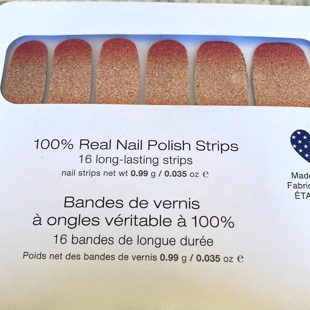 Color Street Real Nail Polish Strips Pink Sparkle